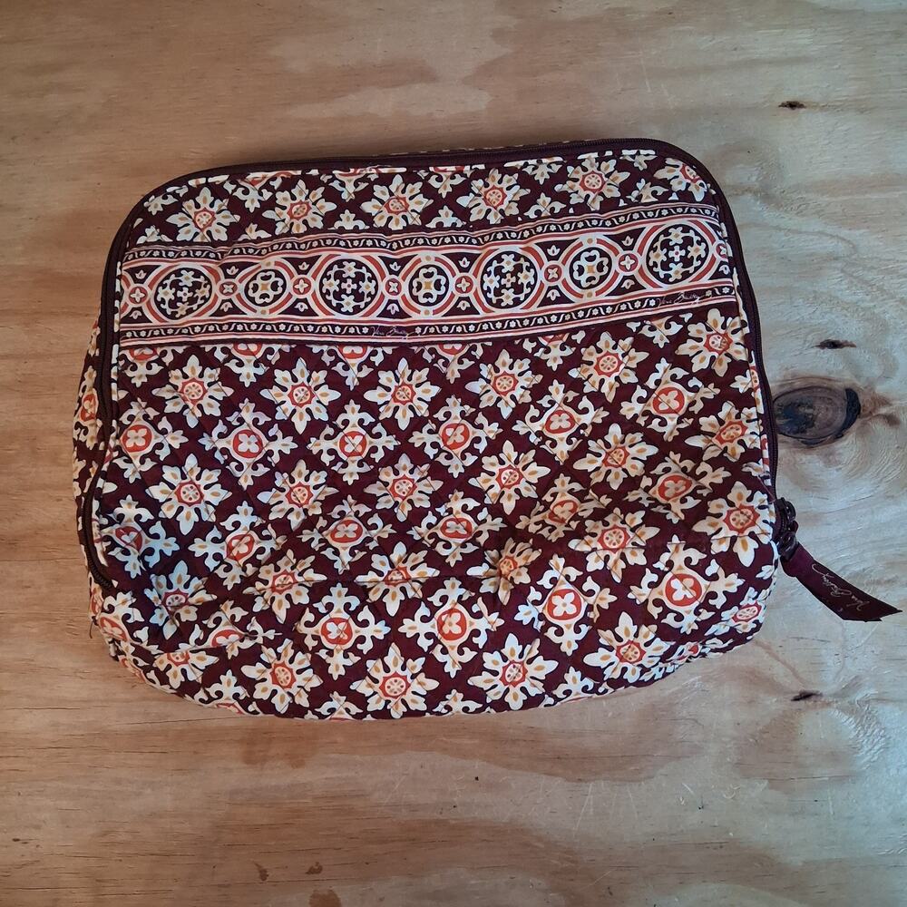 Vtg Vera Bradley Medallion Laptop Bag Travel Bag Retired Pattern Cotton Quilted